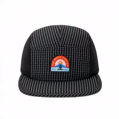 Retro Striped 5-Panel Baseball Cap for Women Men Summer