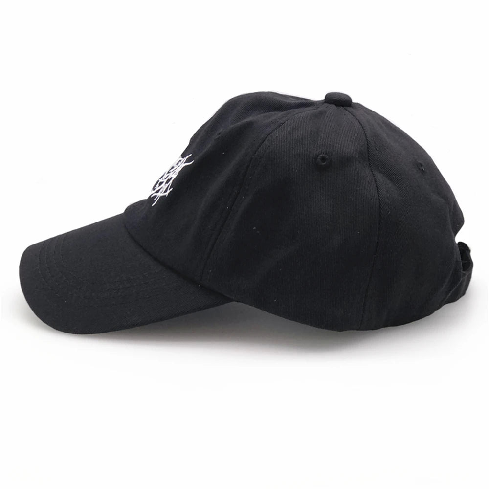 Embroidery Gothic Street Punk Frauen Baseball Cap Men Cotton