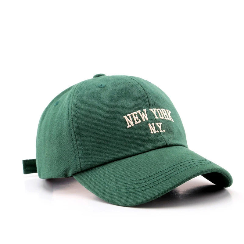 Unisex All Season Wearing Pure Cotton Letter New York Fashionable Baseball Cap