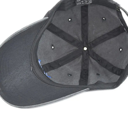 Washed Cotton Yours Letter Embroidered Cap