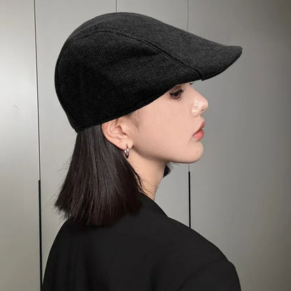 Breathable Linen Cotton Beret Hat Fashion Lightweight Beret Caps