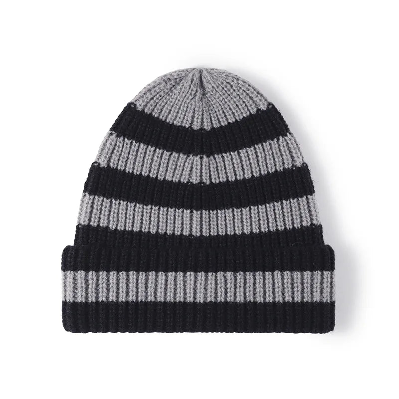 Winter Fur Leopard Print Beanie Hat Women's Outdoor