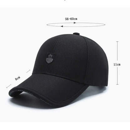 Retro Cotton Baseball Cap Adjustable Classic Peaked Cap