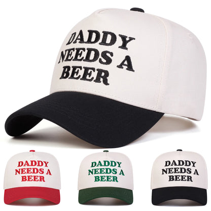 Unisex Daddy Needs A Beer Letter Embroidery Baseball Caps Spring Autumn Sports Cap