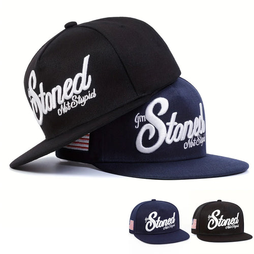 Unisex Stoned Letter Embroidery Hip-Hop Hats