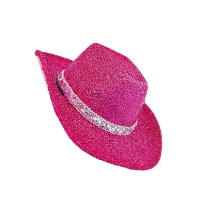 Trendy Glitter Powder Western Hat