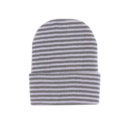 Cute Newborn Baby Hat Infant Girl Boy Comfy Striped Hospital Cap
