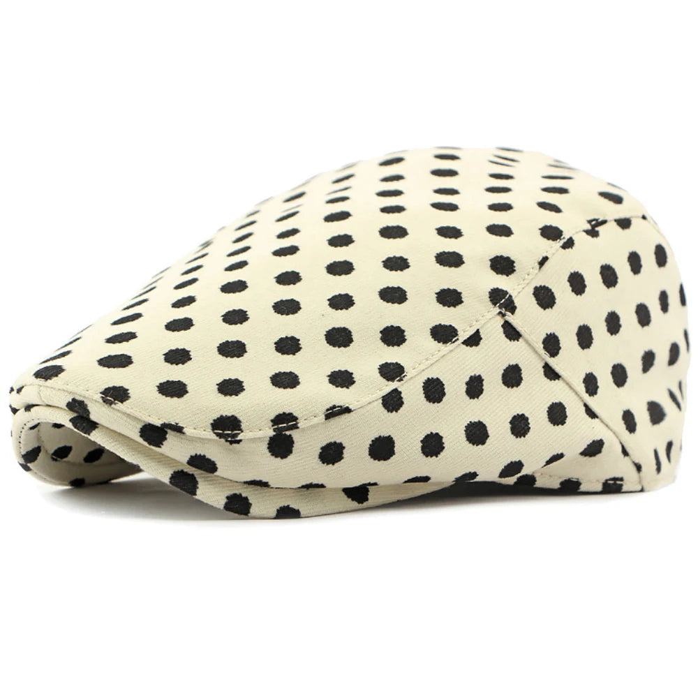 Men Women Retro Floral Artist Painter Beret Hat Adjustable