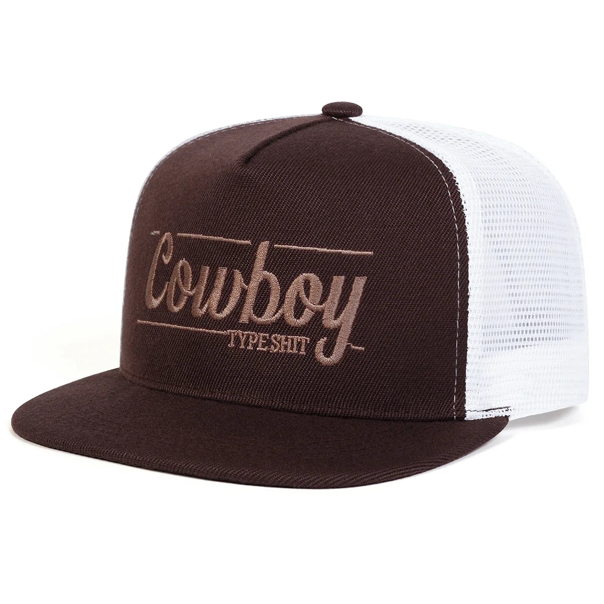 Unisex Cowboy Letter Embroidery Hip-hop Net Hats Spring Summer Sports Cap