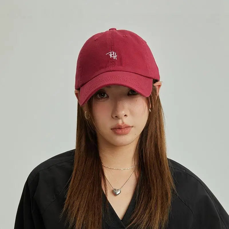 Unisex RH Letter Embroidery Baseball Cap Summer Casual Hat Outdoor Shade Adjustable Hip Hop Hats