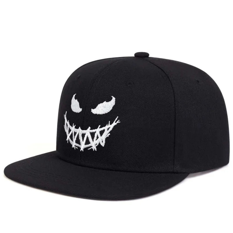 Unisex Personality Ghost Expression Embroidery Hip-hop Hats Spring