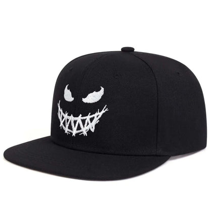 Unisex Personality Ghost Expression Embroidery Hip-hop Hats Spring