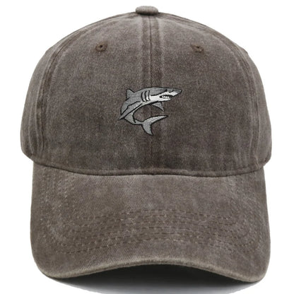 Shark Embroidery Design Baseball Cap