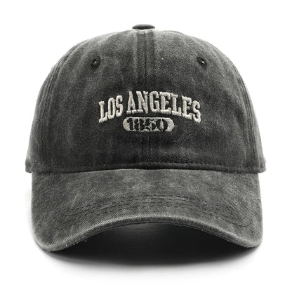 Personality Female Wash Do Old Letter Embroidery Los Angeles 1850 Cap Outdoor Male Sports Baseball Cap