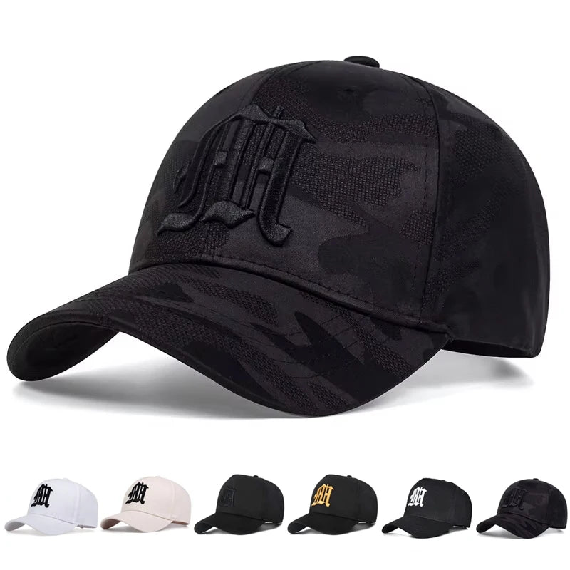 Fashion Gothic Letter M Embroidery Baseball Caps Autumn Outdoor Adjustable Casual Hats Sunscreen Hat Sports Cap