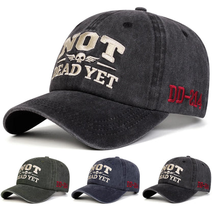 Unisex Not Dead Yet Embroidery Wash Baseball Caps Spring Autumn