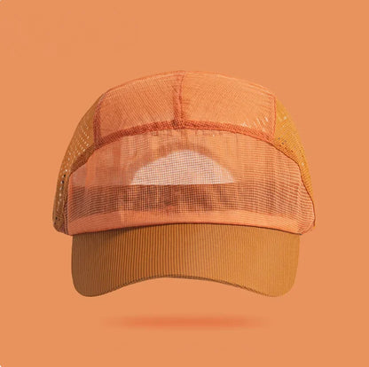 Summer Thin Color Block Mesh Peaked Hat Lightweight Quick Dry Breathable Baseball Cap