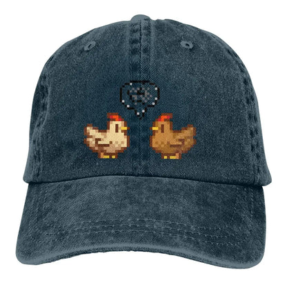 Summer Cap Sun Visor Unhappy Chickens Hip Hop Caps Stardew Valley Game