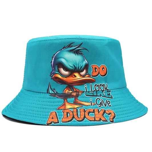 Bucket Hat Cartoon Duck Print Pattern Fisherman Hats Fashion Design Panama Cap for Men and Woman