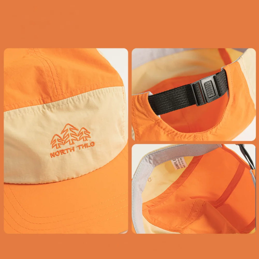 5 Panel Baseball Cap Flat Brim Nylon Mesh Waterproof Embroidery Letter Hat