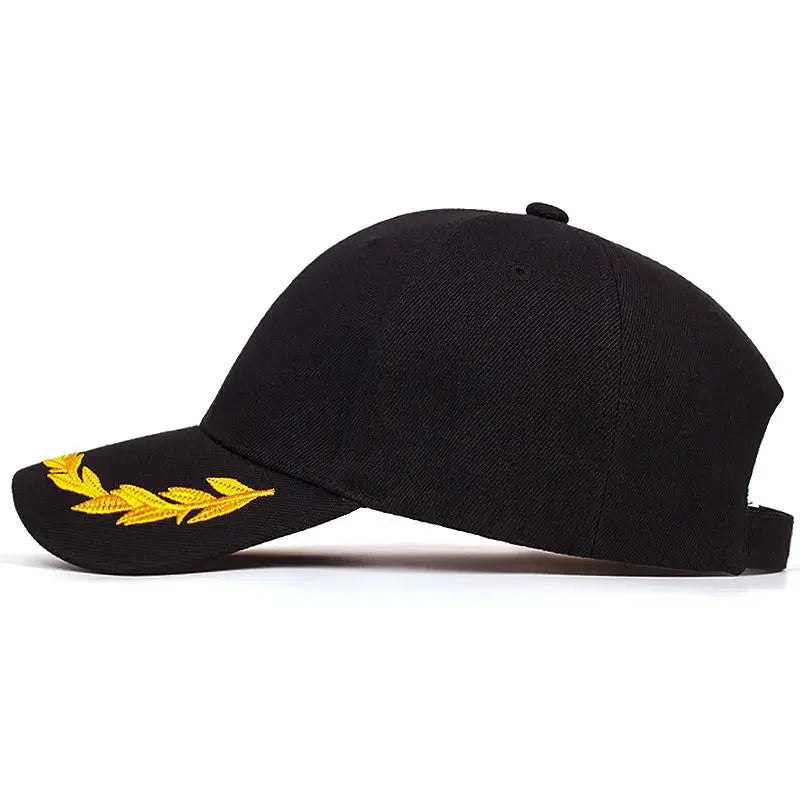 Unisex Wheat Ear Embroidery Baseball Caps Spring and Autumn