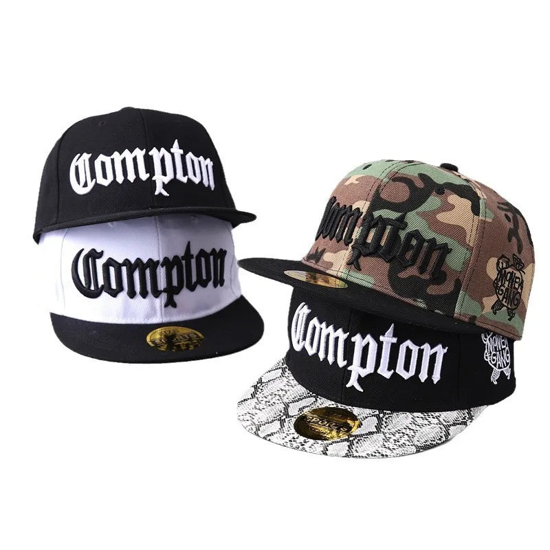 Cross Border Hot Selling in Europe and America Compton Baseball Cap Korean Style Brim Camouflage Hat