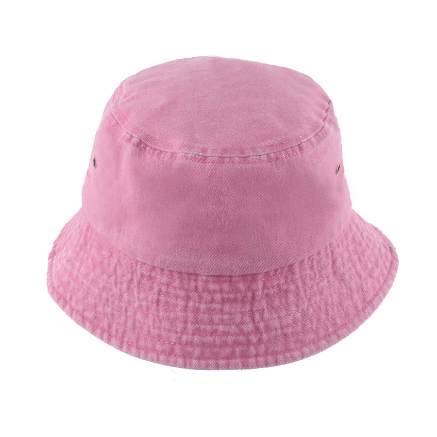 2025 New Fisherman Hat Vintage Denim Bucket Hats Outdoor Men Women Washed Cotton