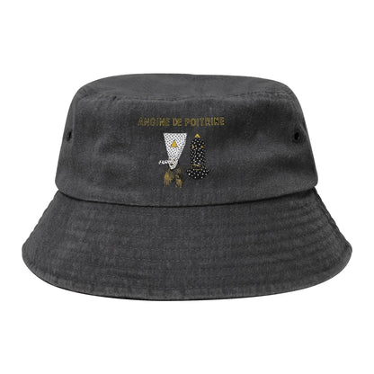 Street Angine De Poitrine Wearing Faces Band Bucket Hat