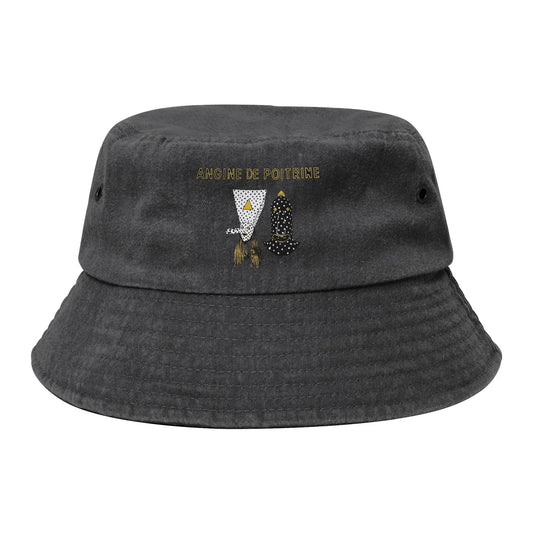 Street Angine De Poitrine Wearing Faces Band Bucket Hat