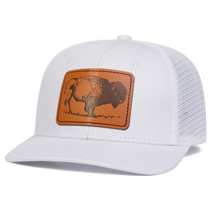 Unisex Yak Leather Label Baseball Net Caps Spring and Summer