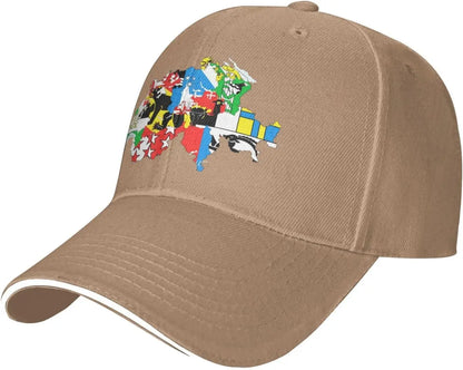 Switzerland Canton Map Flags Baseball Cap Polyester Casual