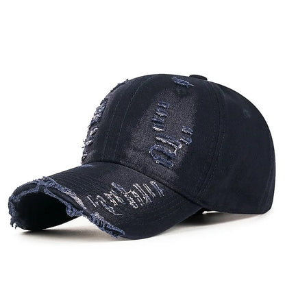 Cool Fashion Women Men Ripped Denim Cotton Baseball Cap