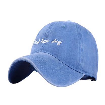 Fashion Bad Hair Day Letter Embroidery Wash Cotton Baseball Cap
