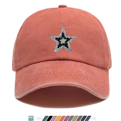 Sparkling Rhinestone Star Trucker Hat - Unisex Baseball Cap