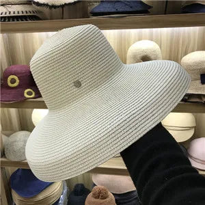 Sunscreen Hepburn Elegant Lady Straw Leisure Cap Women Bucket Hat