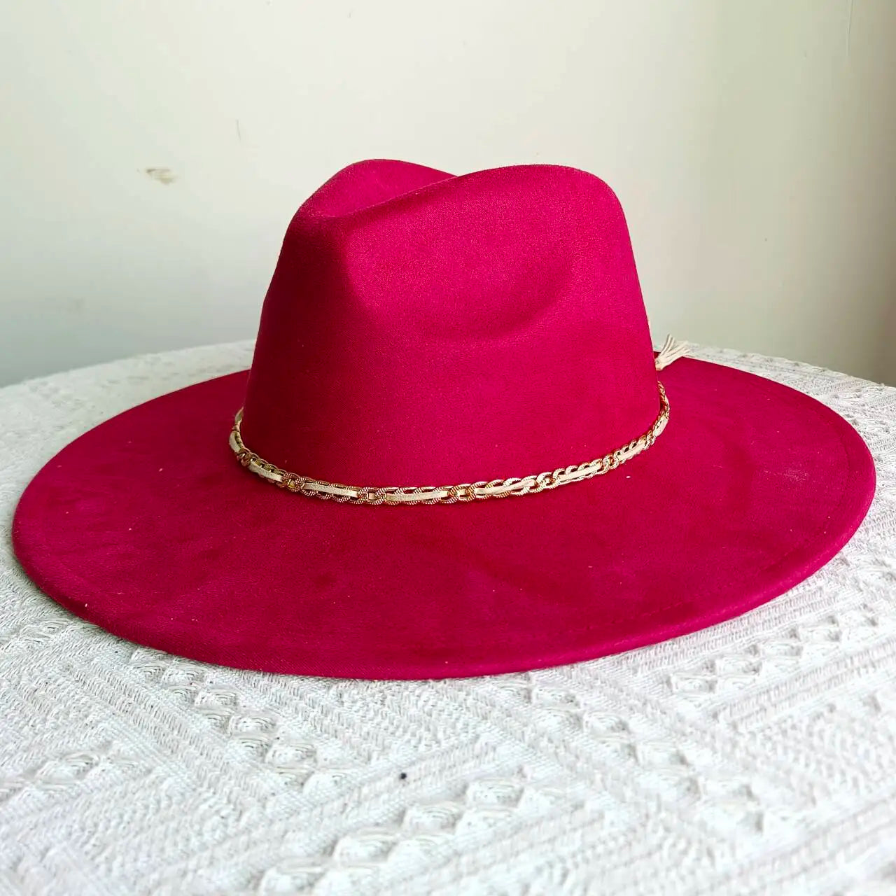 New Free People Rancher Suede Wide Brim Hat Felt Jazz Hat, Classic Church Hat