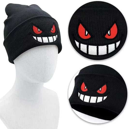 Anime Cap Unisex Daily Hat Adult Kids Cartoon Embroidered Knitted Hat Halloween