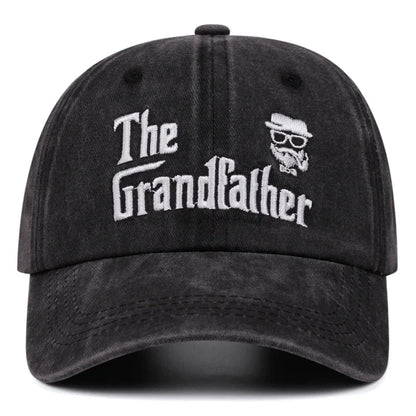 The Grandfather Washed Baseball Cap Retro Casual Women Men Dad Hat Denim Embroidered Hat