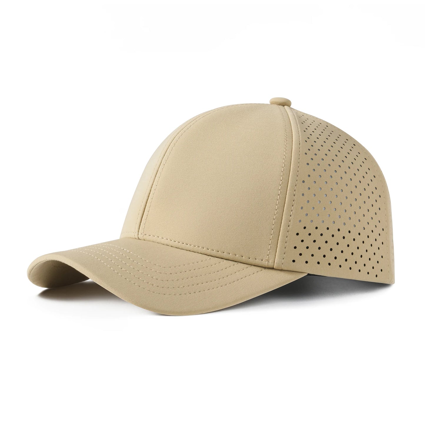 Men Quick Dry Baseball Cap Laser Cut Mesh Ball Curved Brim Snapback Hat