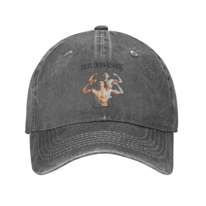 Heated Rivalry More Boy Kissing Washed Baseball Cap Y2k Retro