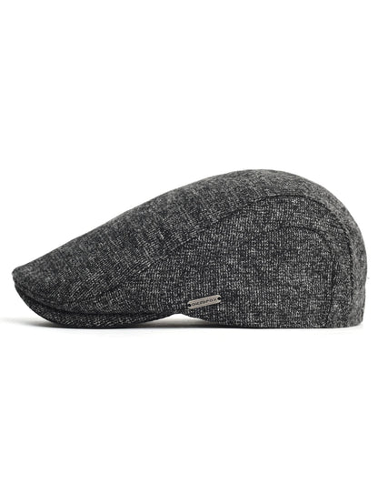 Autumn Winter Thick Warm Newsboy Caps Men Women Soft Beret Hat