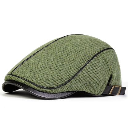 Men Autumn And Winter Warm Knitting Newsboy Caps