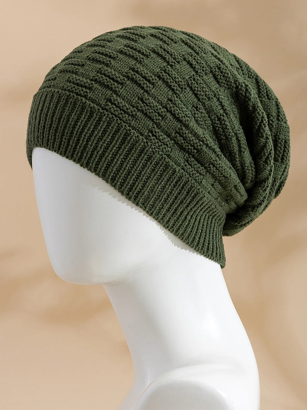 Unisex Slouchy Winter Hat Long Size Knitted Hat Casual Beanies For Men & Women