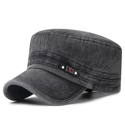 New Washed Hat Made Old Cotton Flat Top Autumn And Winter