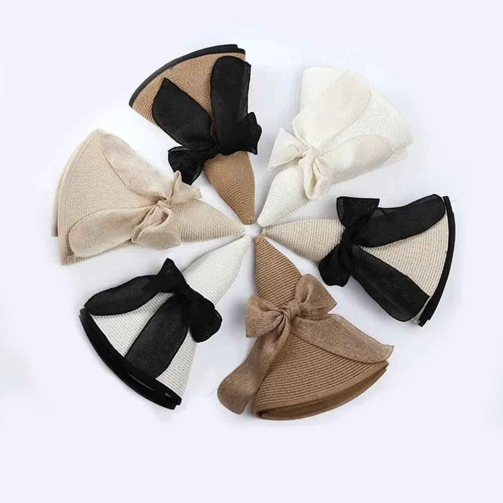 Women's Seaside Bow Beach Hat Oversize Straw Hat