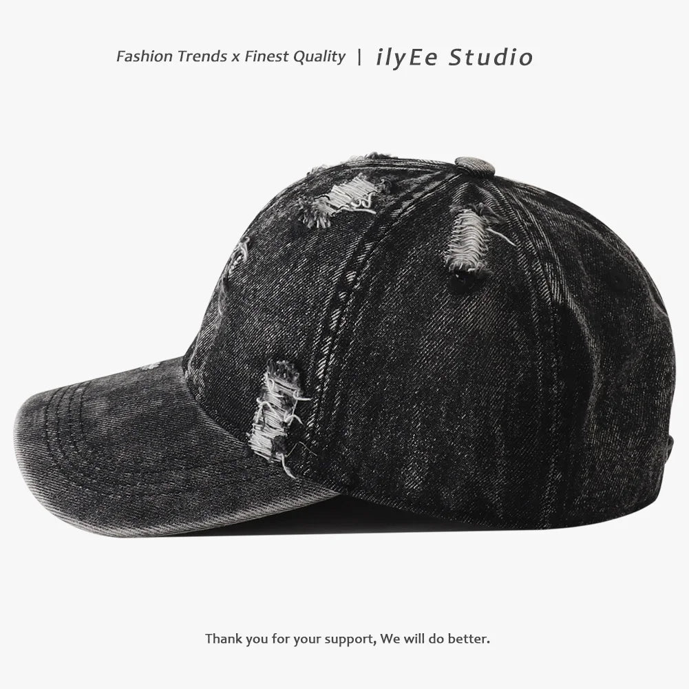 New Designer Washed Distressed Cowboy Baseball Cap