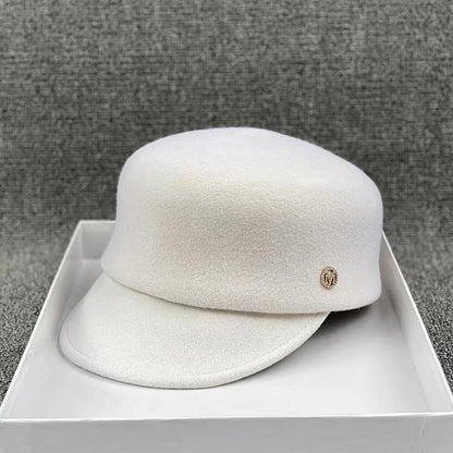 Winter Wool Felt Japan M Letter Street Visors Cap