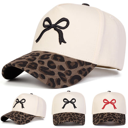 Unisex Bow Embroidery Baseball Caps Spring Autumn
