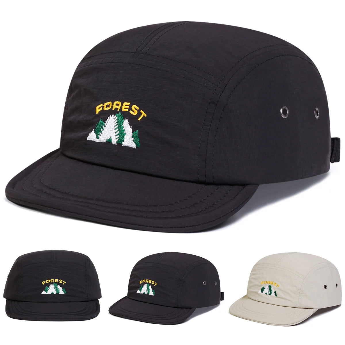 Unisex FOREST Embroidery Quick Drying Baseball Caps Outdoor Adjustable Casual Hats Sunscreen Hat Sports Cap