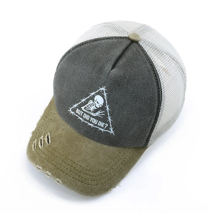 Washed Denim Baseball Cap Women Men